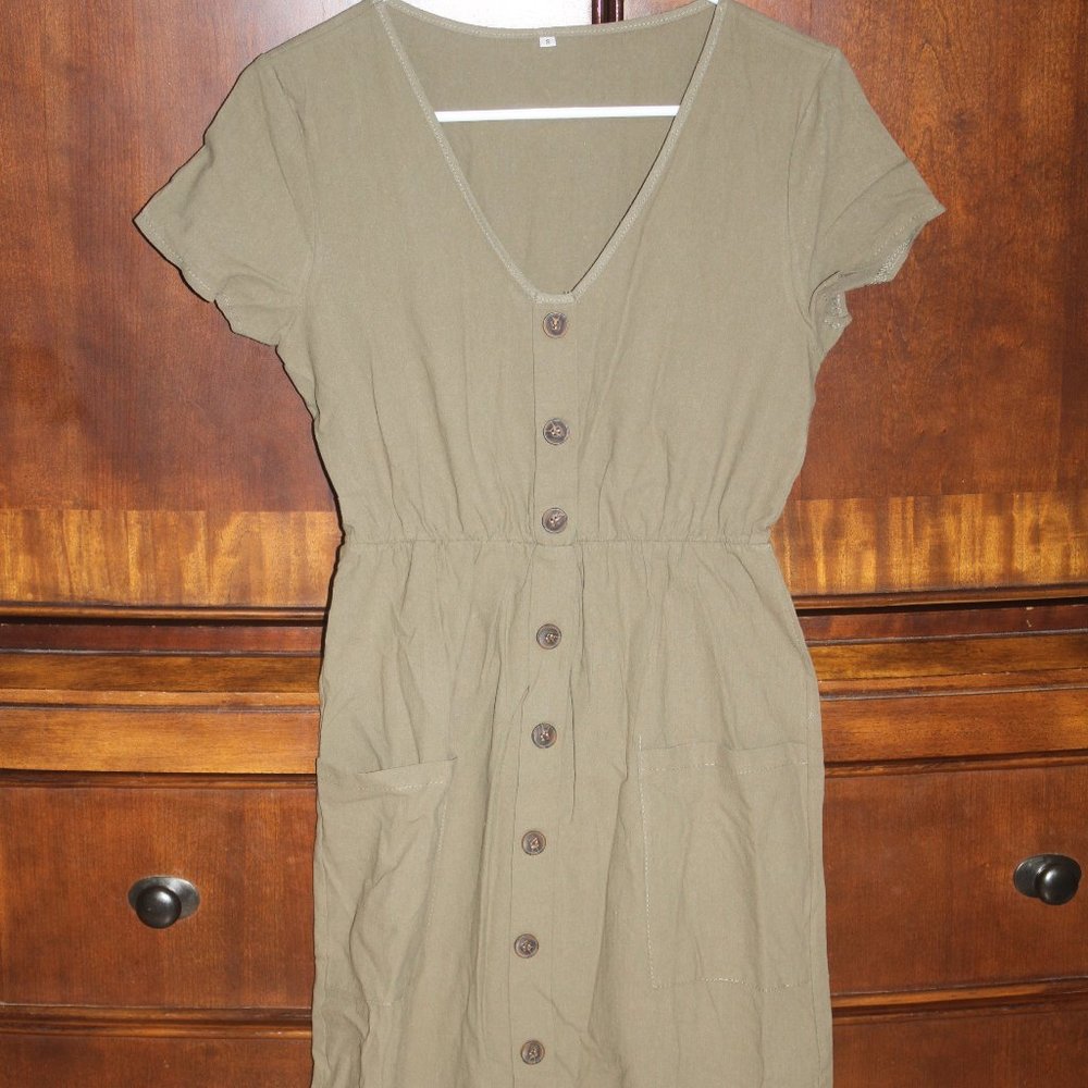 Army green dress Womens S
